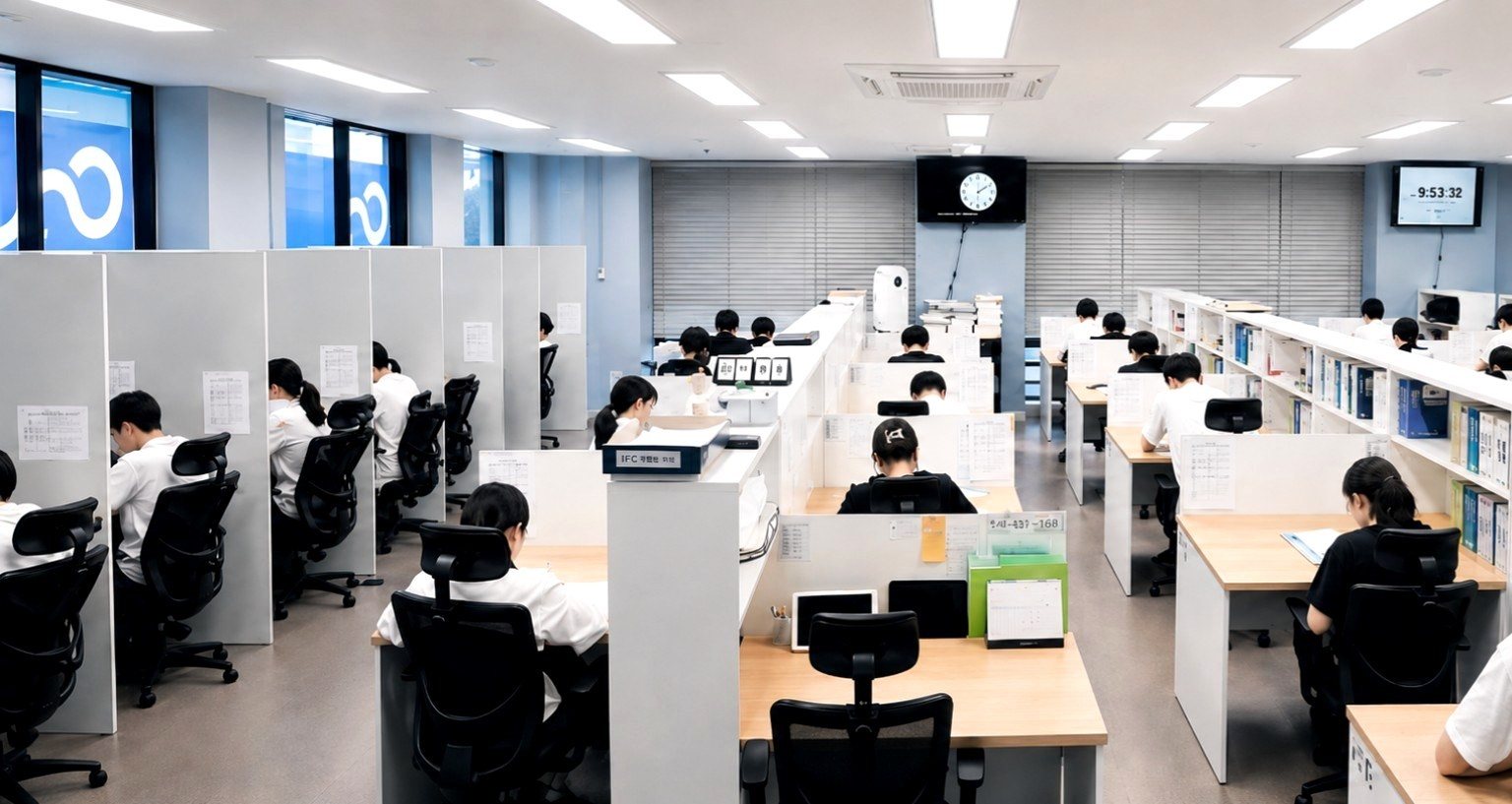 루틴 독학 수능관 집중 학습실 전경